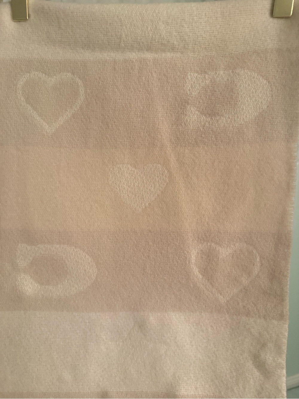 Coach signature wool scarf -OS Tan/Light Beige and cream